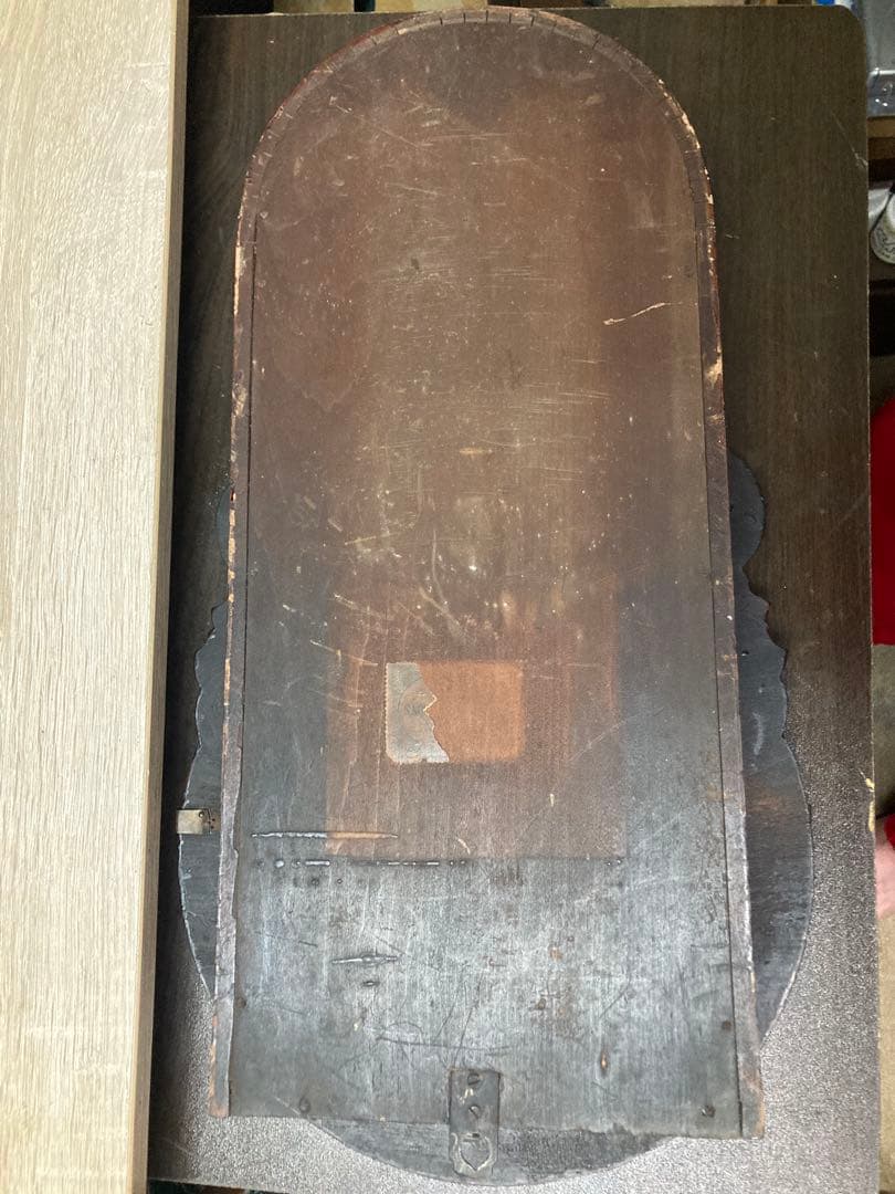 アンティーク四つ玉ダルマ柱時計 8日巻 修復品 稼働中