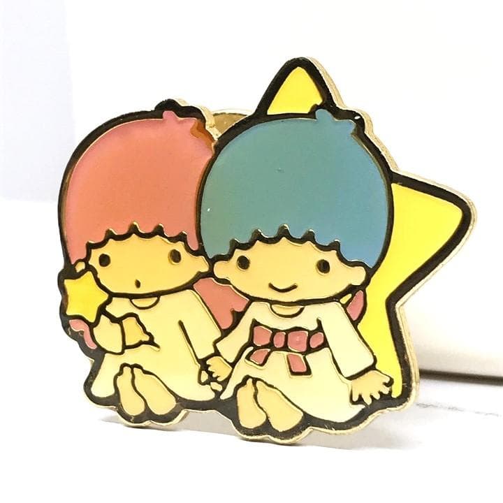 キキララ レトロ ピンバッジ 未使用 1999年 ピンズ リトルツインスターズ