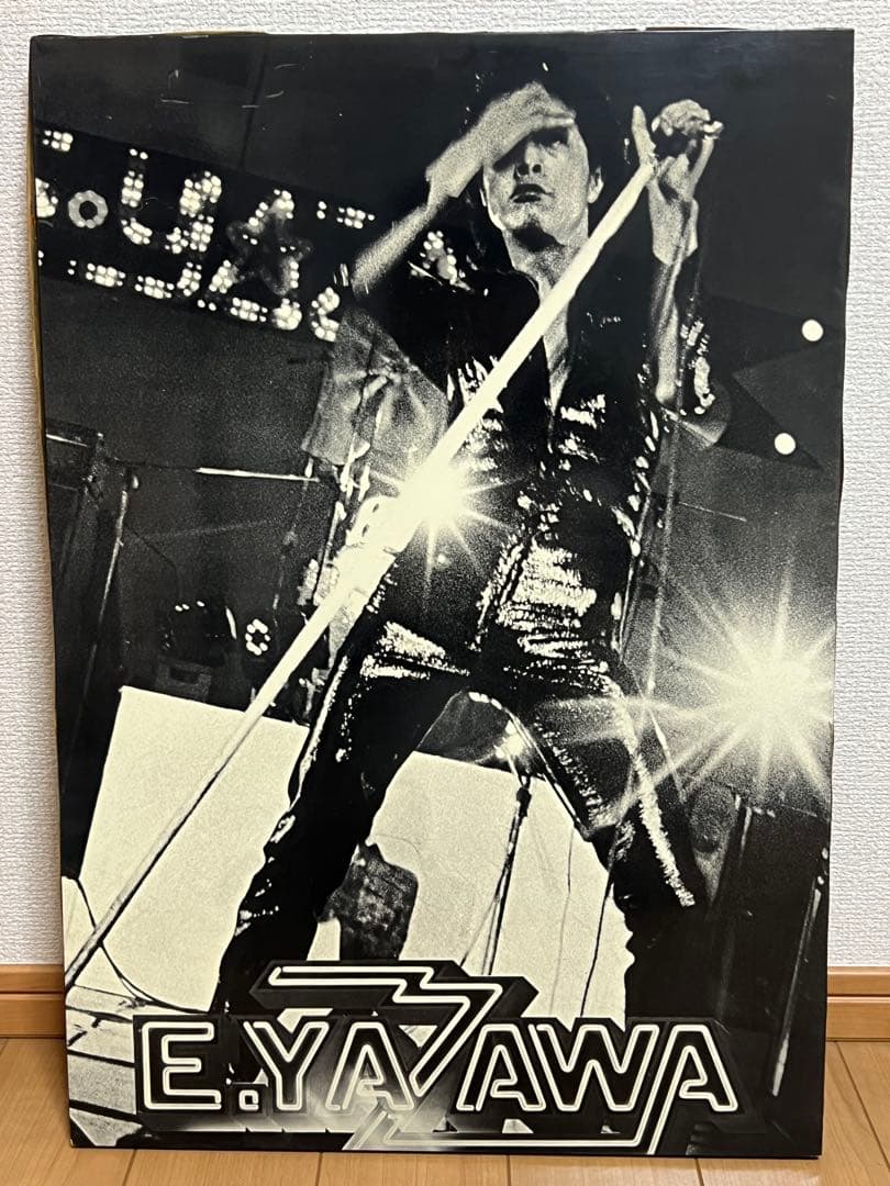 矢沢永吉☆1970年代 当時の希少木製パネル☆