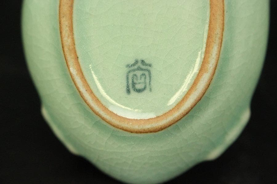 茶道具 香具 高麗 青磁 大亀香合 共箱(RC936)