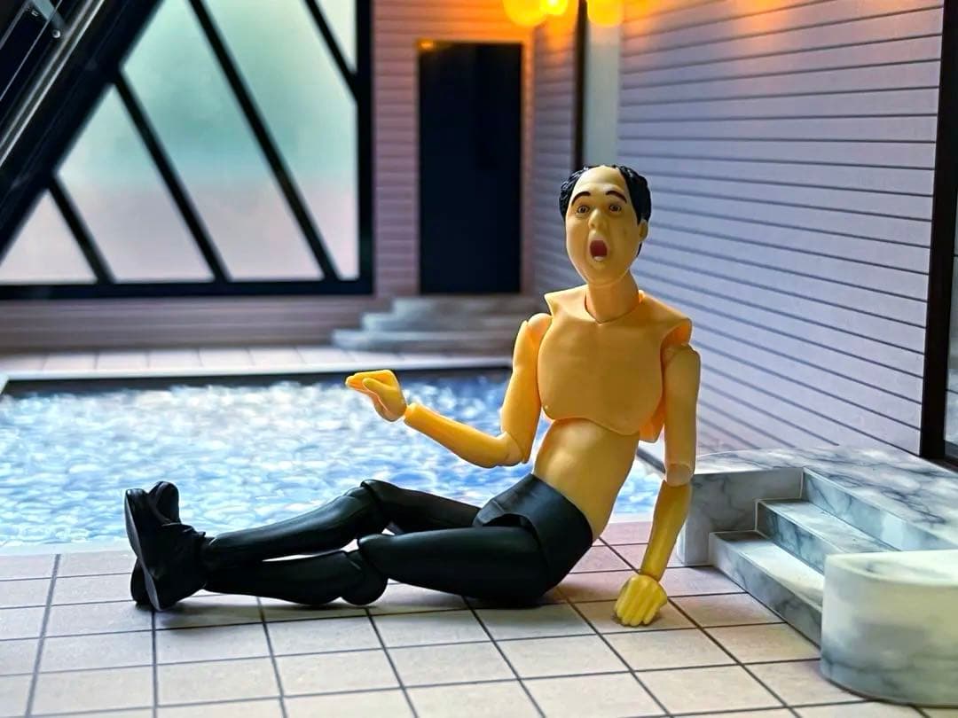 例のプール　フィギュア用ジオラマ　1/12