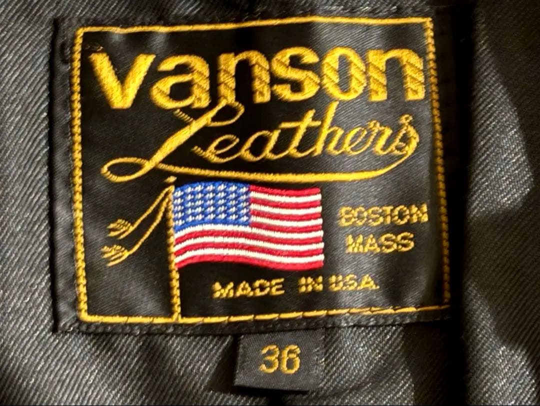 VANSON レザージャケット ライダース 36