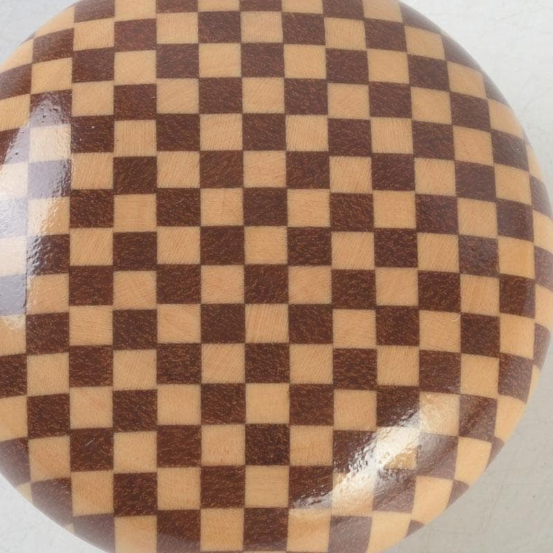 茶道具　鷹の巣　箱根寄木細工　香合　箱付　V　9679