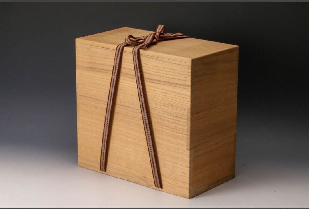 宮地英香 色絵日の出鶴画茶碗 十客 木箱 茶道具