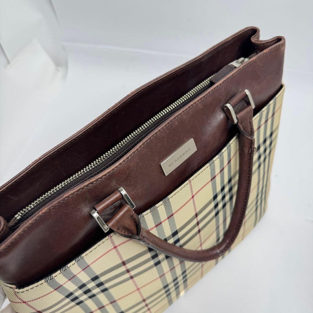 【美品✨️】バーバリー ハンドバッグ ノバチェック マチあり