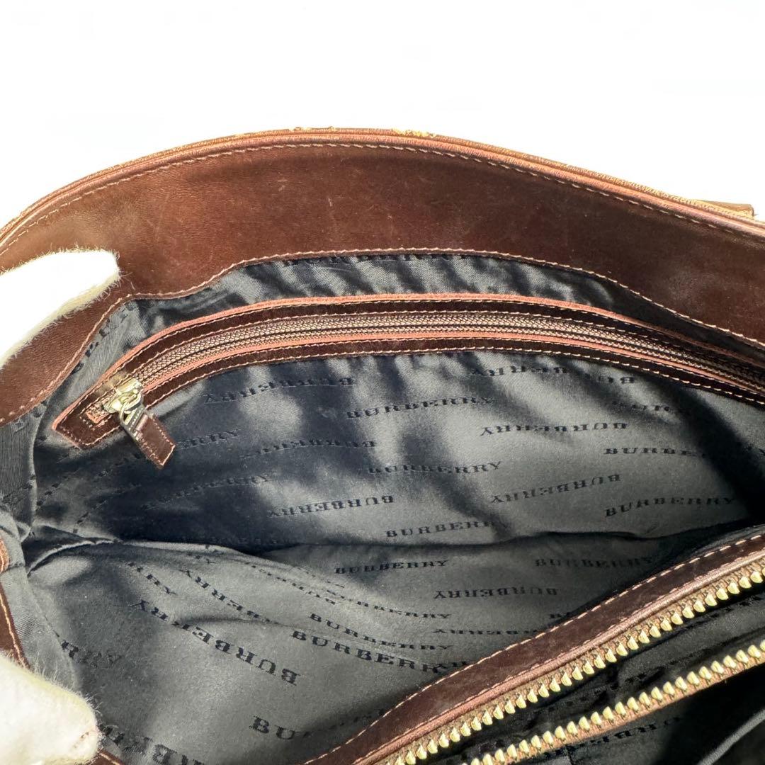 【美品✨️】バーバリー ハンドバッグ ノバチェック マチあり