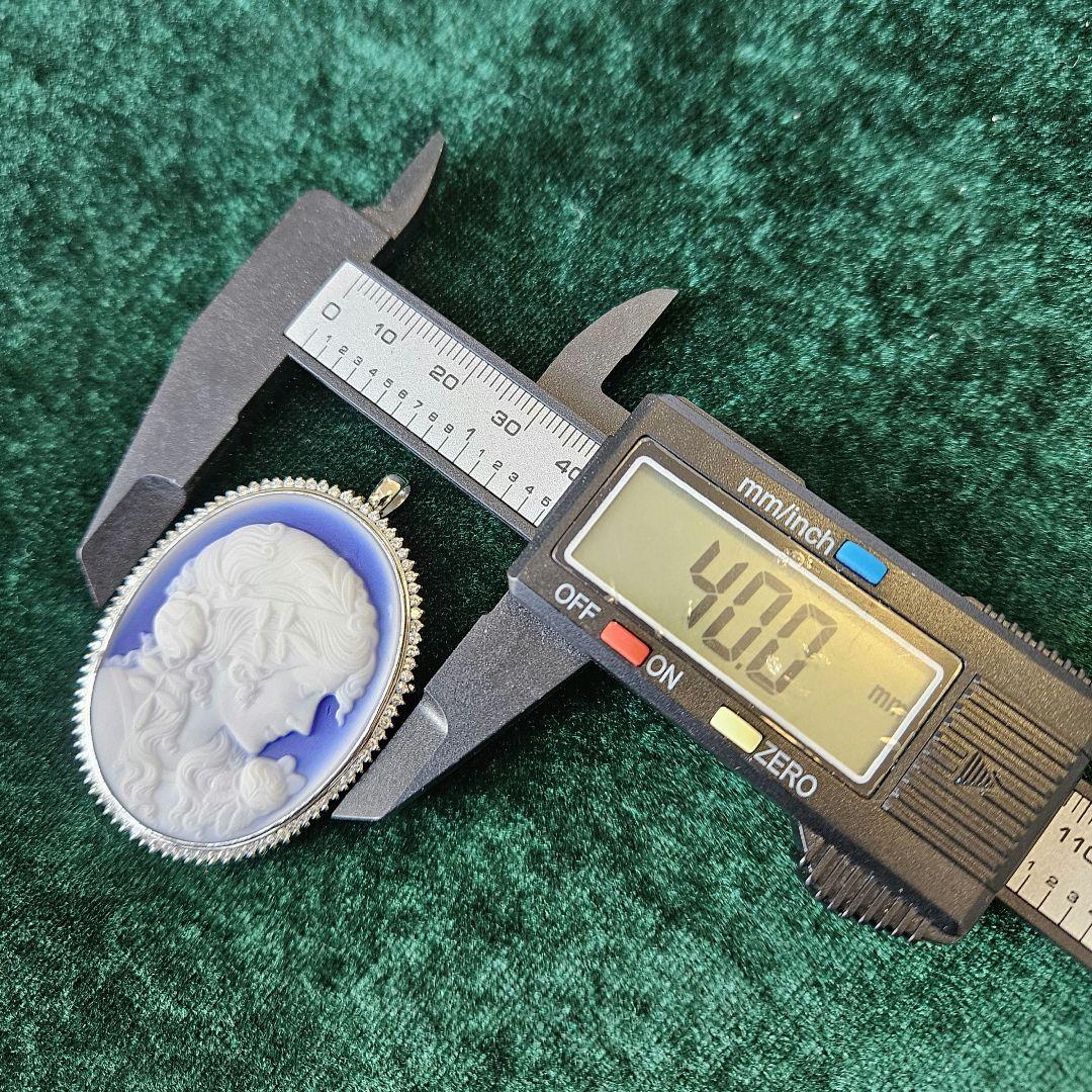 【美品】【鑑定済み】Pt900 プラチナ×ダイヤ カメオブローチ 箱付き！