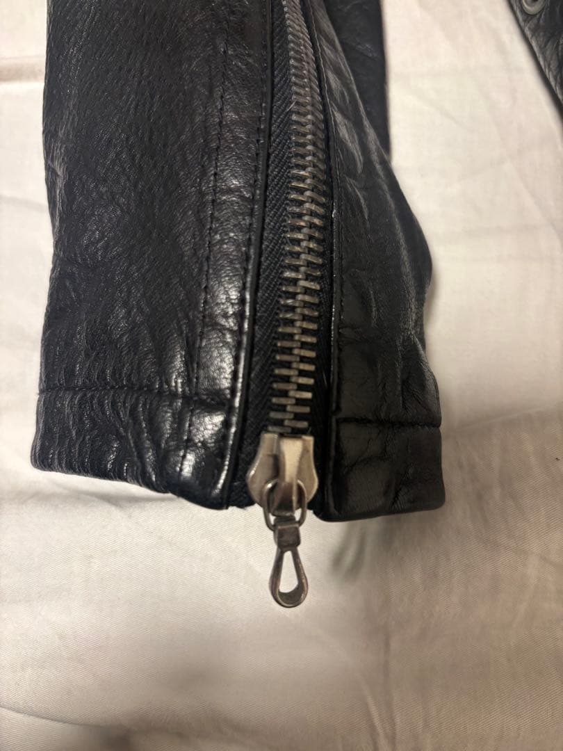 美品　Ｒｏｅｎブラック シングルライダースジャケット ディアスキン　ロエン　鹿革