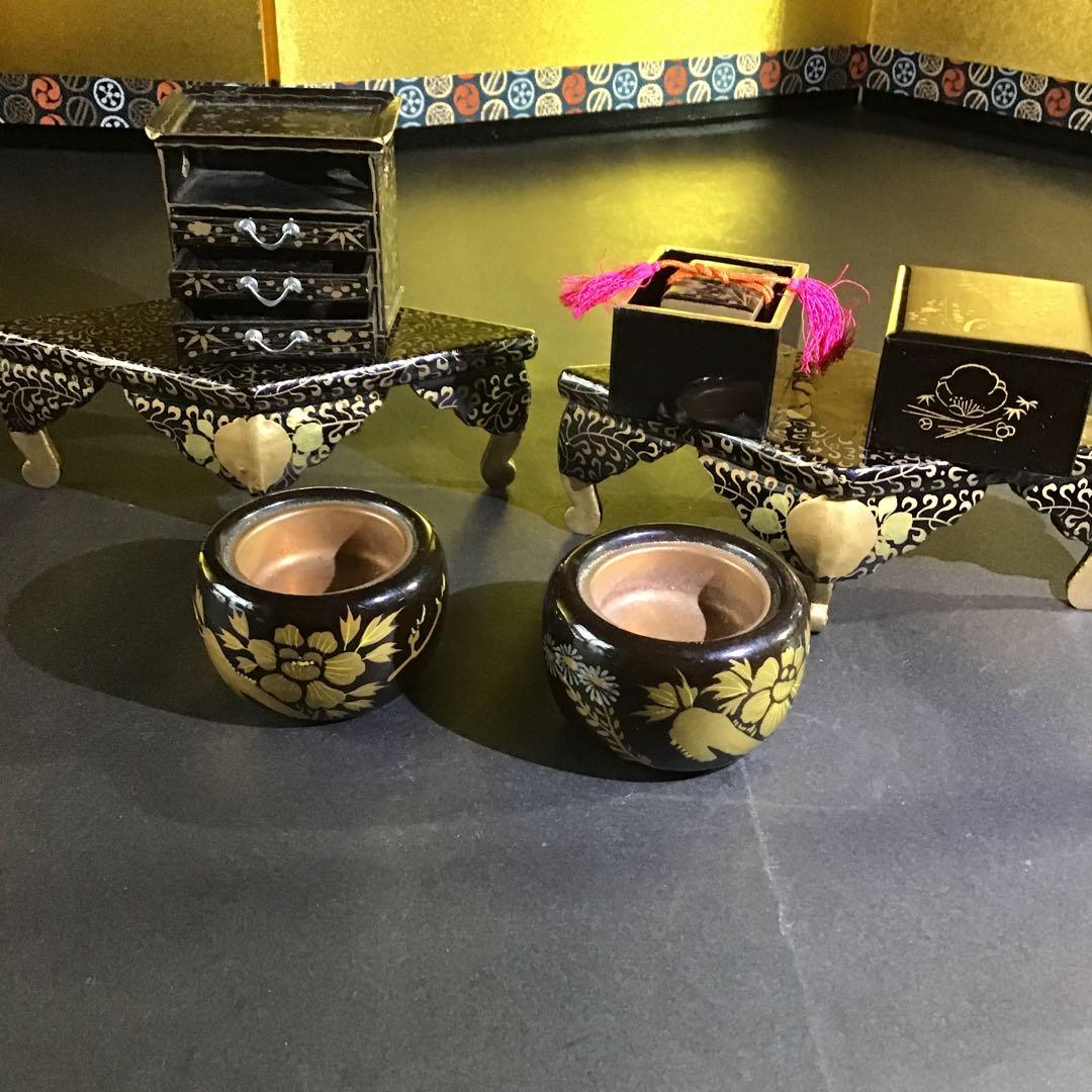 大名金蒔絵雛道具7点　江戸時代　　　B I