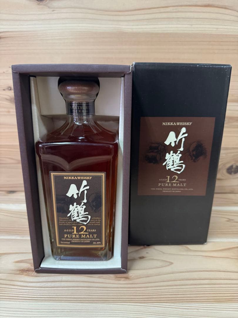 NIKKA 竹鶴 12年 ピュアモルト 660ml ニッカ 角瓶　未開栓