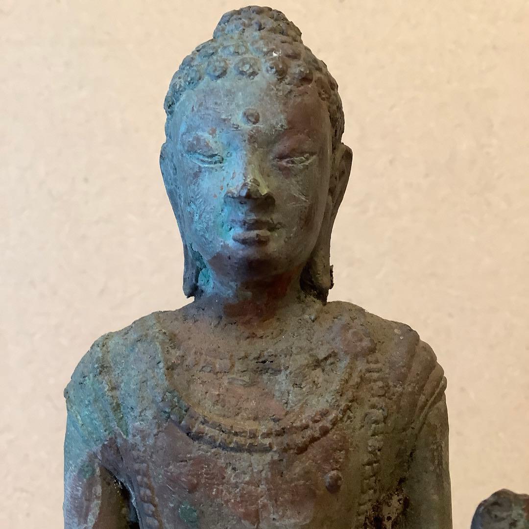 12〜13世紀インド「仏釈迦牟尼仏像」仏陀・クシャーン朝・マトゥラー発掘青銅仏