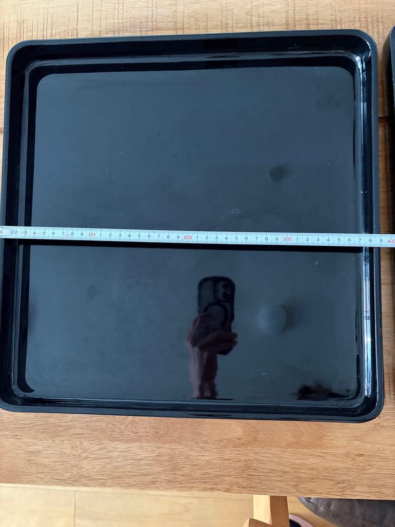 懐石膳 角盆 漆器 天然木 2枚 39cm