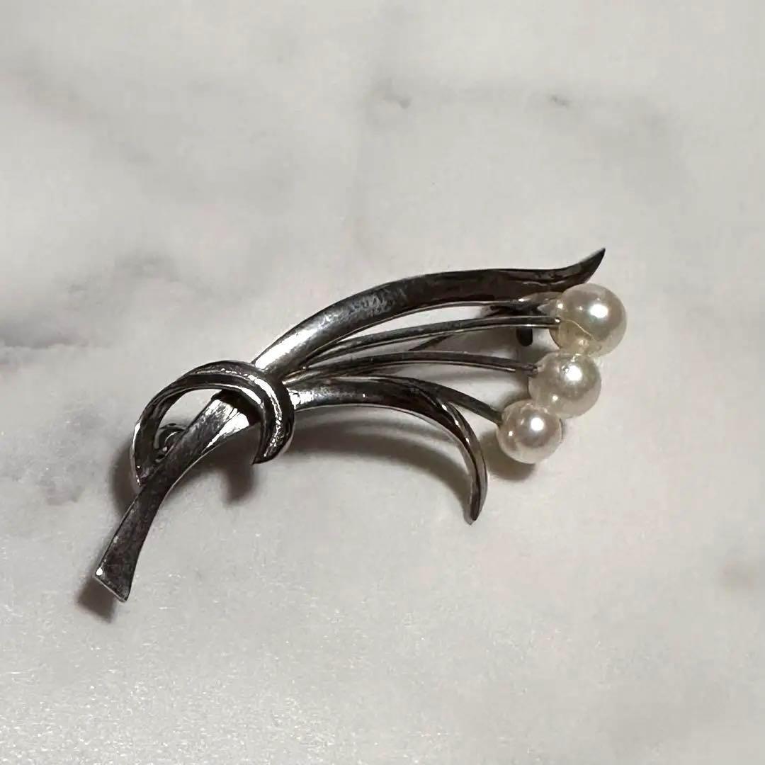 ミキモト ブローチ 花束 パール 真珠 刻印あり アクセサリー 華やか