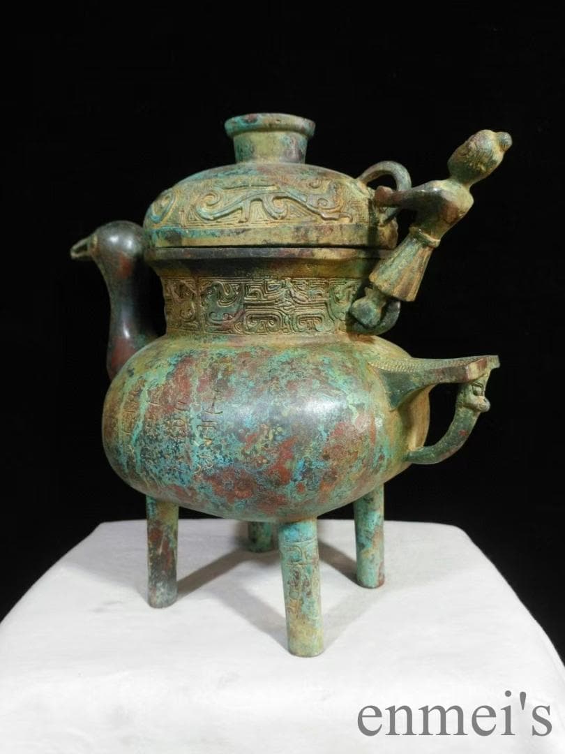 中国古美術 西周 青銅器 匍雁形盉 禮器 酒器 銘文 邢国 周代 古代青銅 古玩