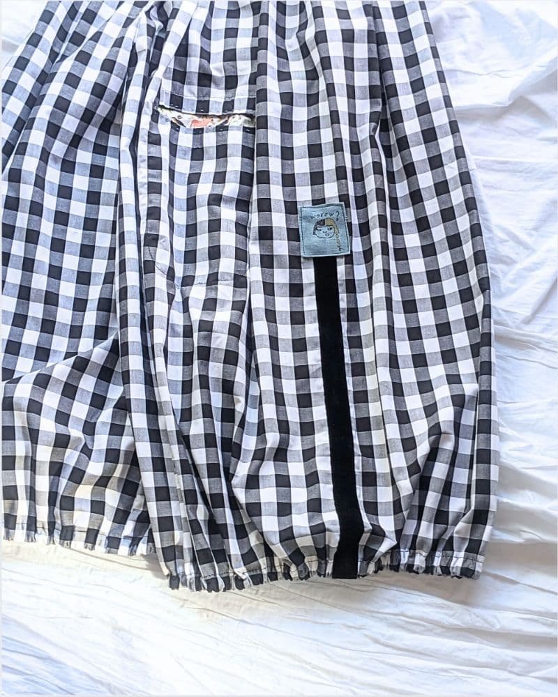 【リバティポケット】バルーンキュロット ギンガムチェック ゆったり ハンドメイド