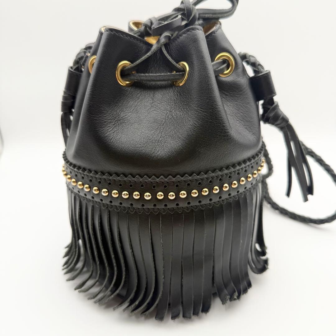 希少/美品✨J&M DAVIDSON カーニバル 黒 スタッズ Y2K フリンジ