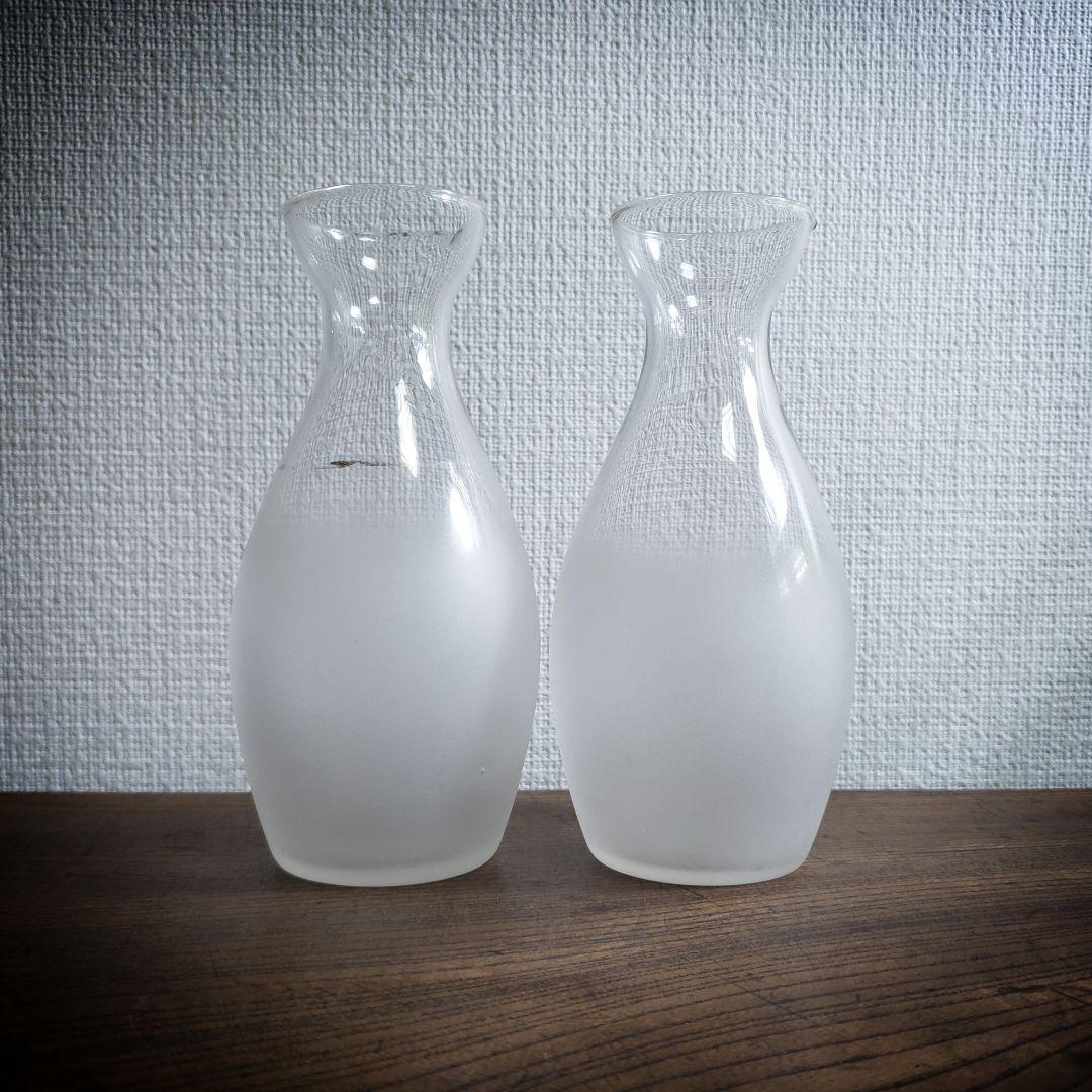 マルキョーシロップ　徳利　磨りガラス　昭和レトロ　日本酒　2本