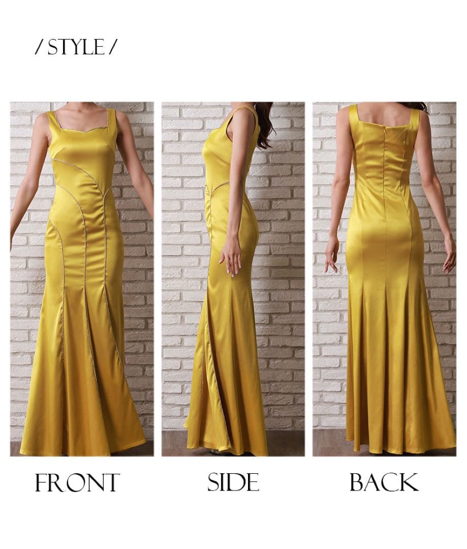 [美品]rinfarre/リンファーレ/サテンロングドレス/マーメイド