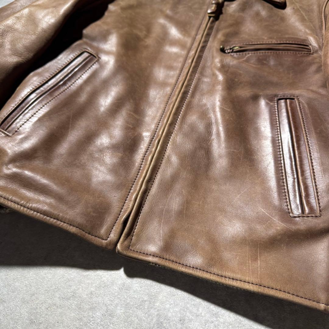 ジャケット・アウター AERO LEATHER Halfbelt leather jacket