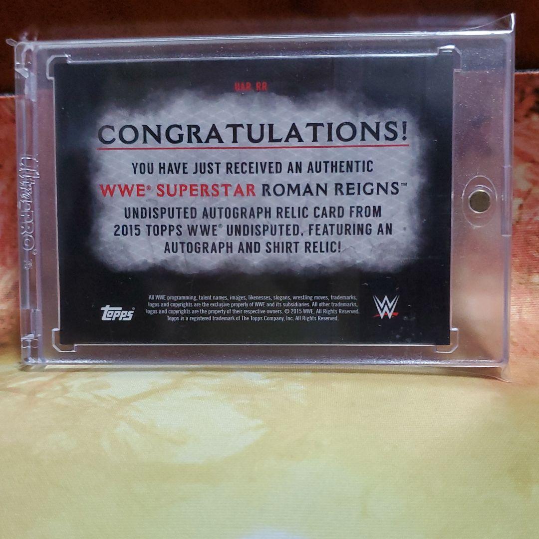 ロマンレインズ　サイン&レリックカード　44/50 TOPPS WWE