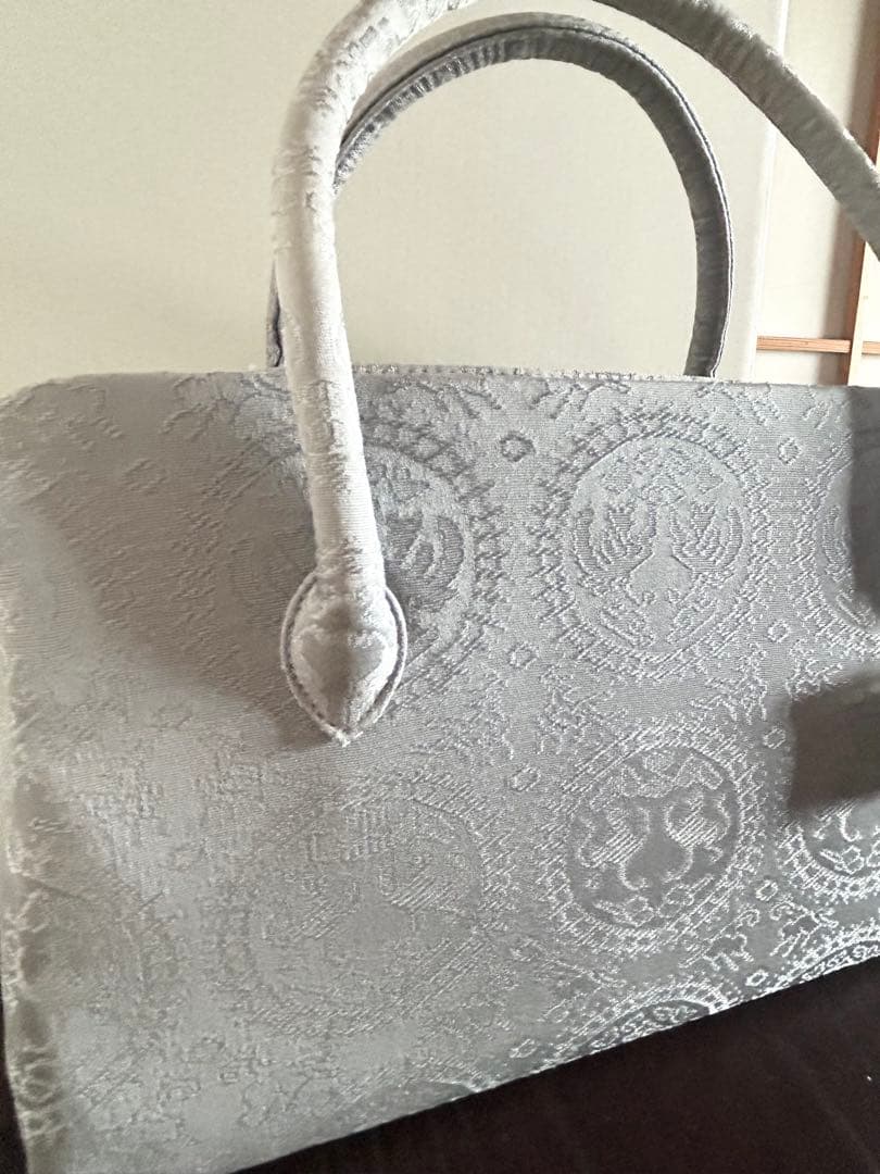 表地絹100%の　和装バック　利休バック　ハンドバック