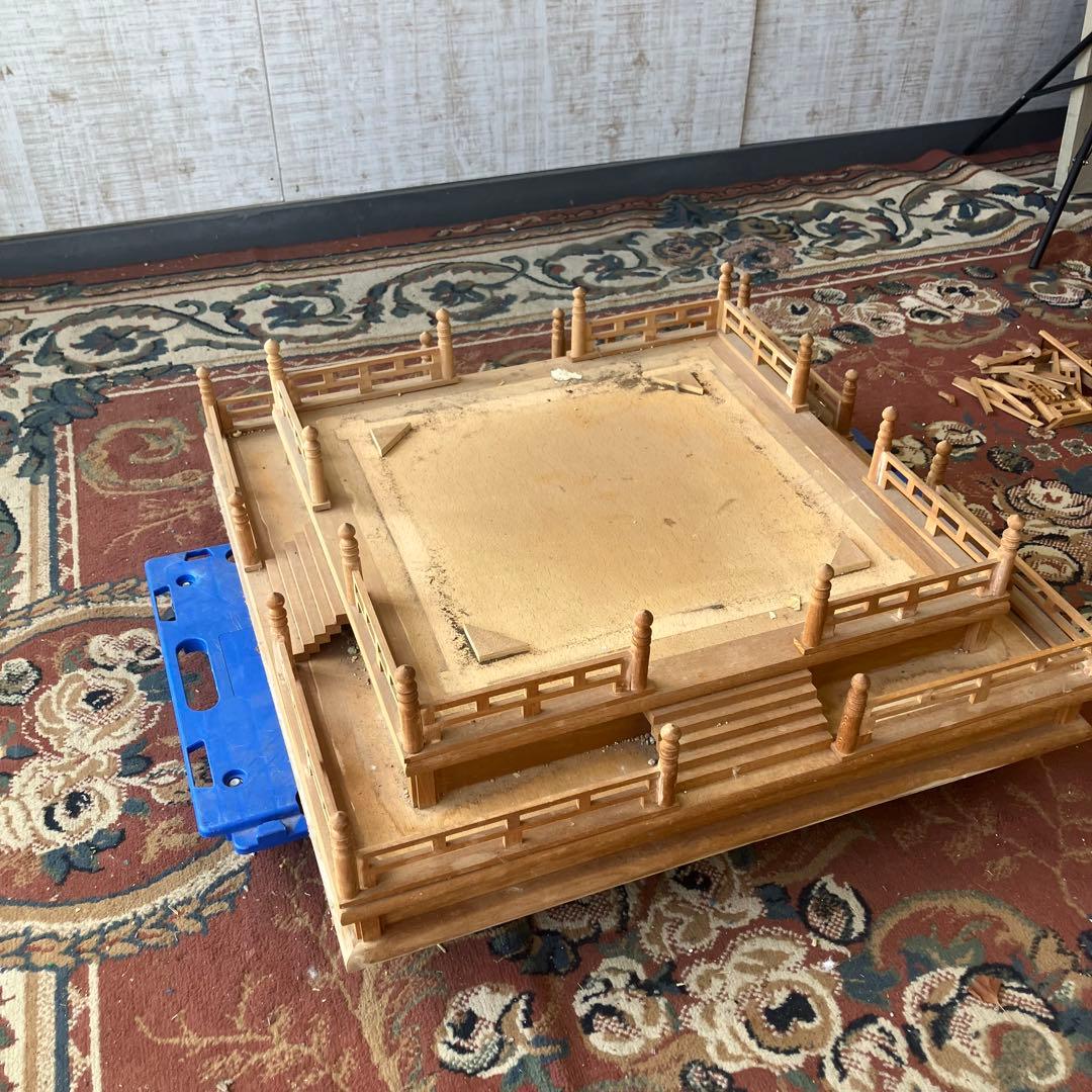 昭和レトロ 特大 木製 五重塔 置物 オブジェ 飾り 寺院模型 ビンテージ