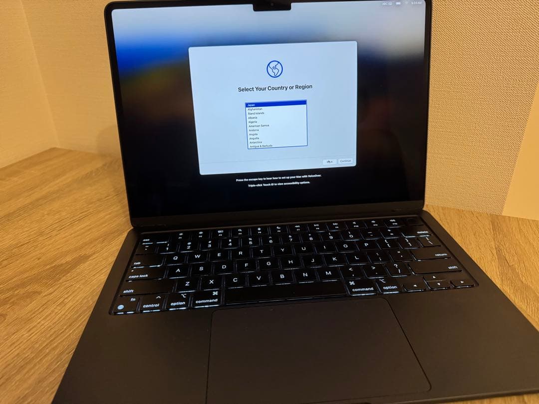 M2 MacBook Air, ミッドナイト, 8GB, 256GB, US配列