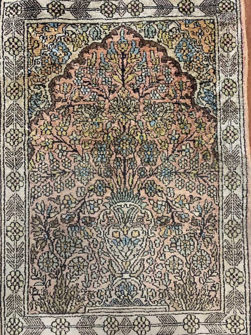 入手不可能！Hand Madeカシミア・カーペット インド製 40年前商品