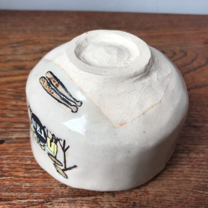 妻の作った 抹茶茶碗 ドラムセット ドラムスティック 陶芸 手びねり