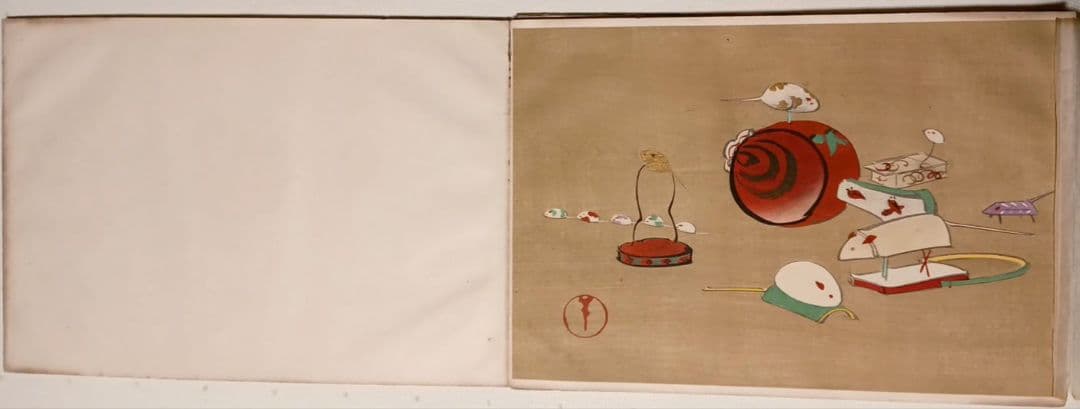 稀ちく佐壹琳派画家神坂雪佳の多色摺木版図案画帖30図案の内25図案入り明治32年