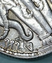 タイ  ラーマ6世 1バーツ 1917年 希少タイプ