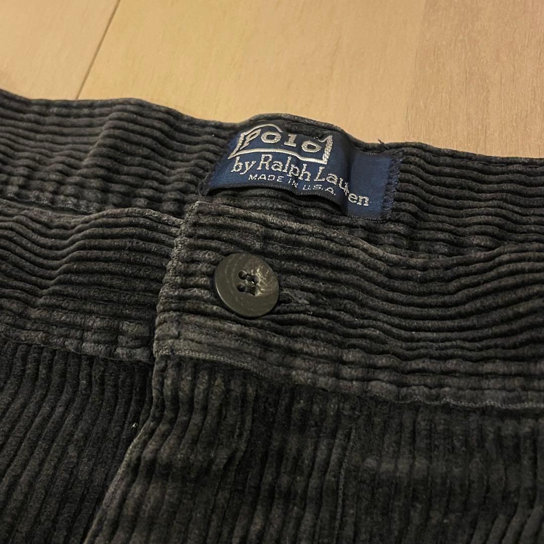 【希少】初期タグ90年代アメリカ製 ラルフローレン 太畝コーデュロイパンツ
