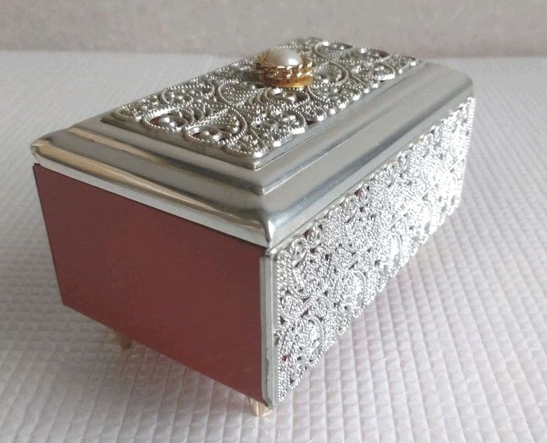 アンティーク オルゴール付宝石入れ