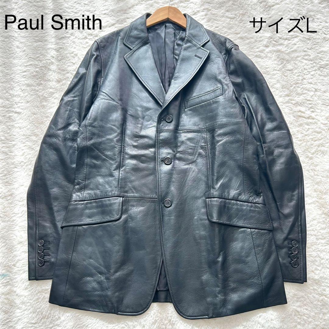 【美品】Paul Smith レザージャケット 羊革　黒　木村拓哉 Lサイズ