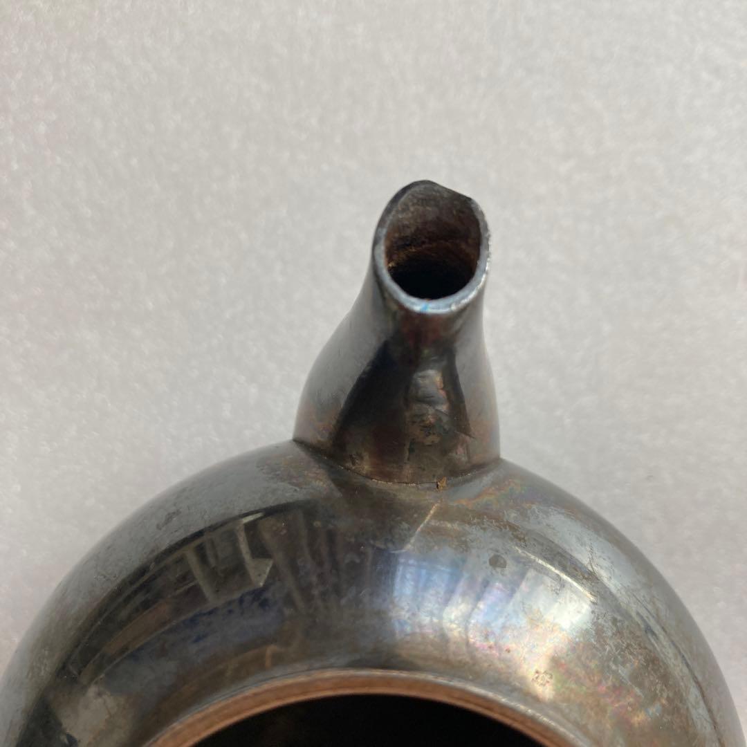 純銀横手急須 純銀急須 銀瓶 菊花摘蓋