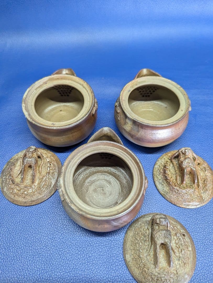 備前焼 宝瓶 昇龍 三個セット