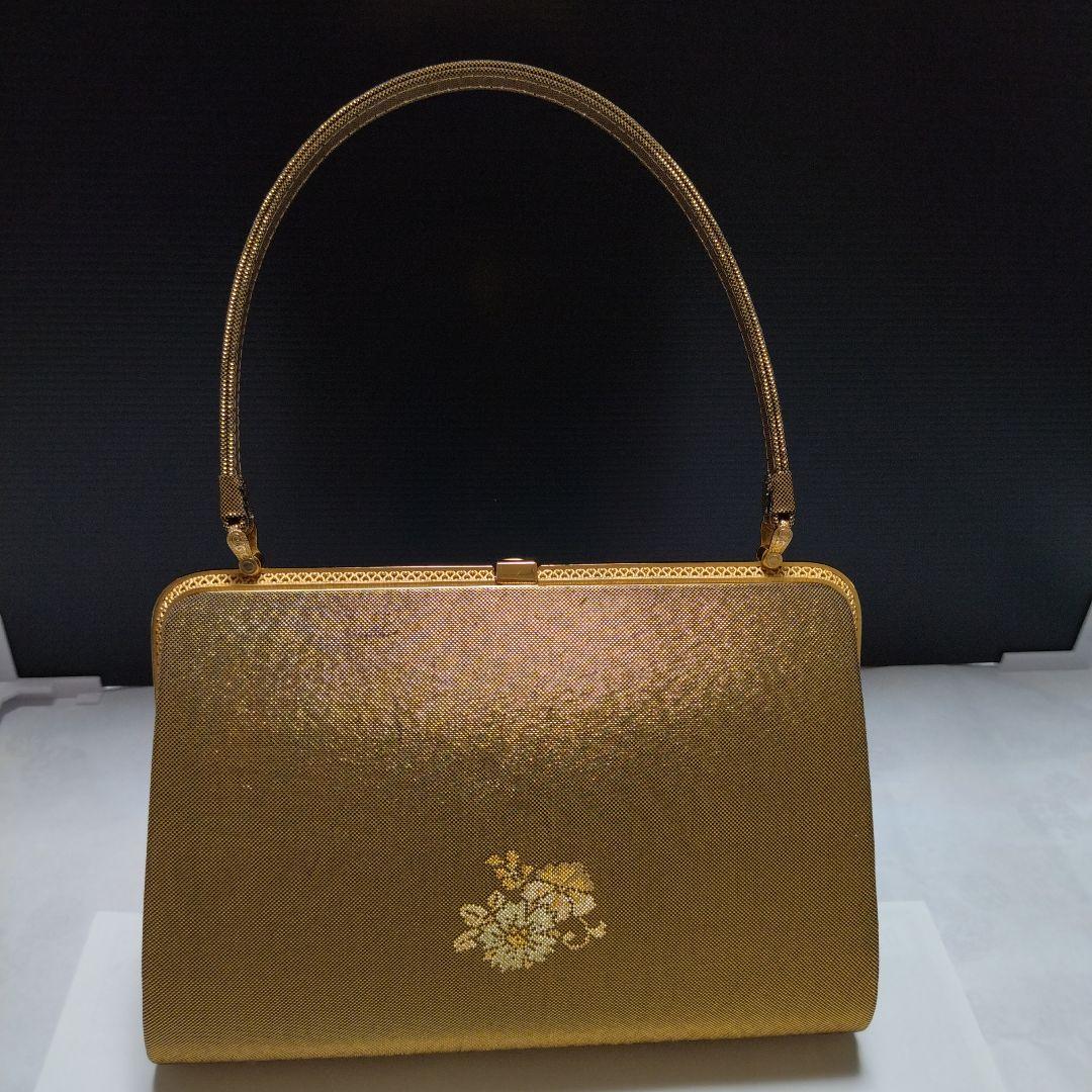 【東京芝山】正絹佐賀錦　和装　バックと草履