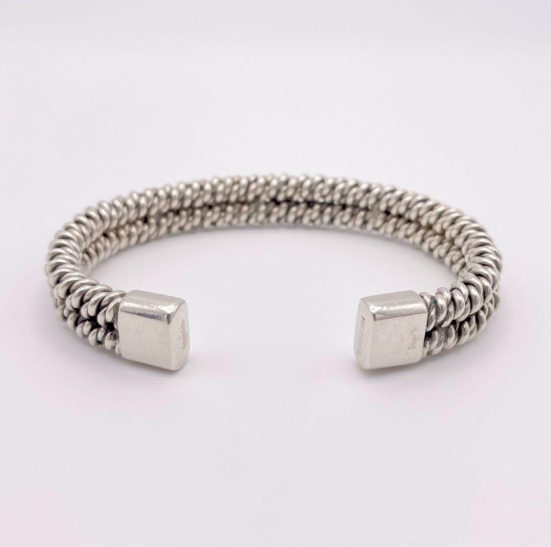 【時間限定】エルメス HERMÈSツイスト シルバー バングル ブレスレット