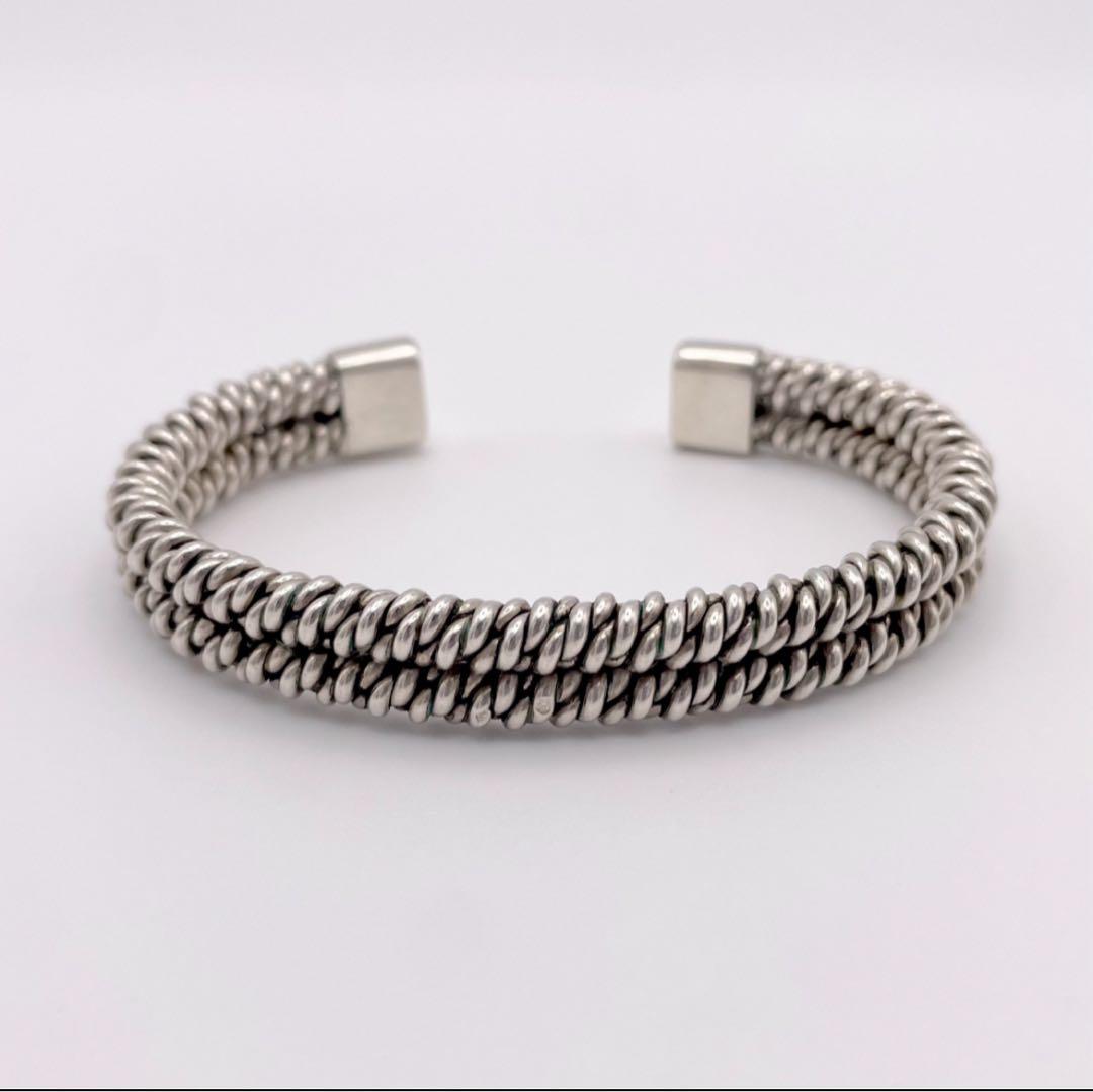 【時間限定】エルメス HERMÈSツイスト シルバー バングル ブレスレット