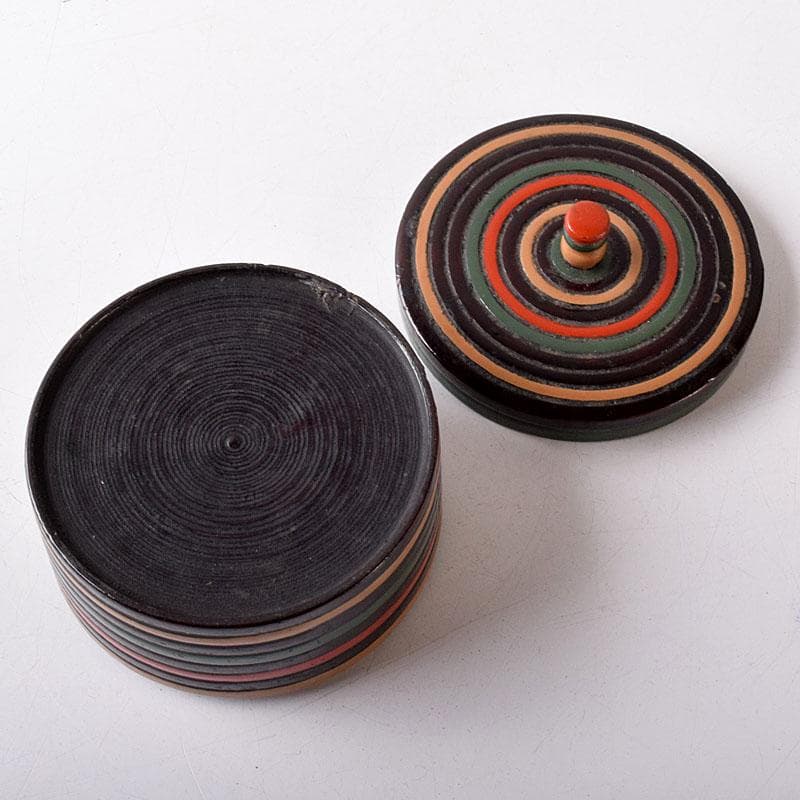 茶道具　漆塗　独楽塗　煙草壷　仕覆　書付箱　V　7680