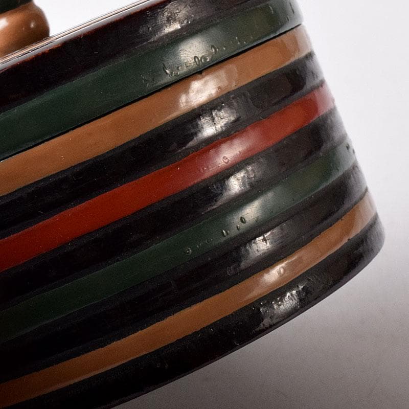 茶道具　漆塗　独楽塗　煙草壷　仕覆　書付箱　V　7680