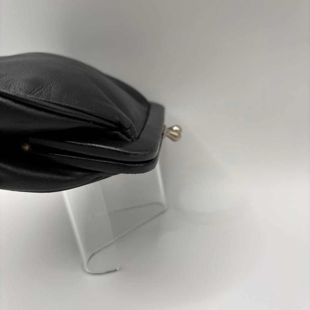 希少品　PRADA ケース　小銭入れ　ポーチ　ブラック　レザー　型押し