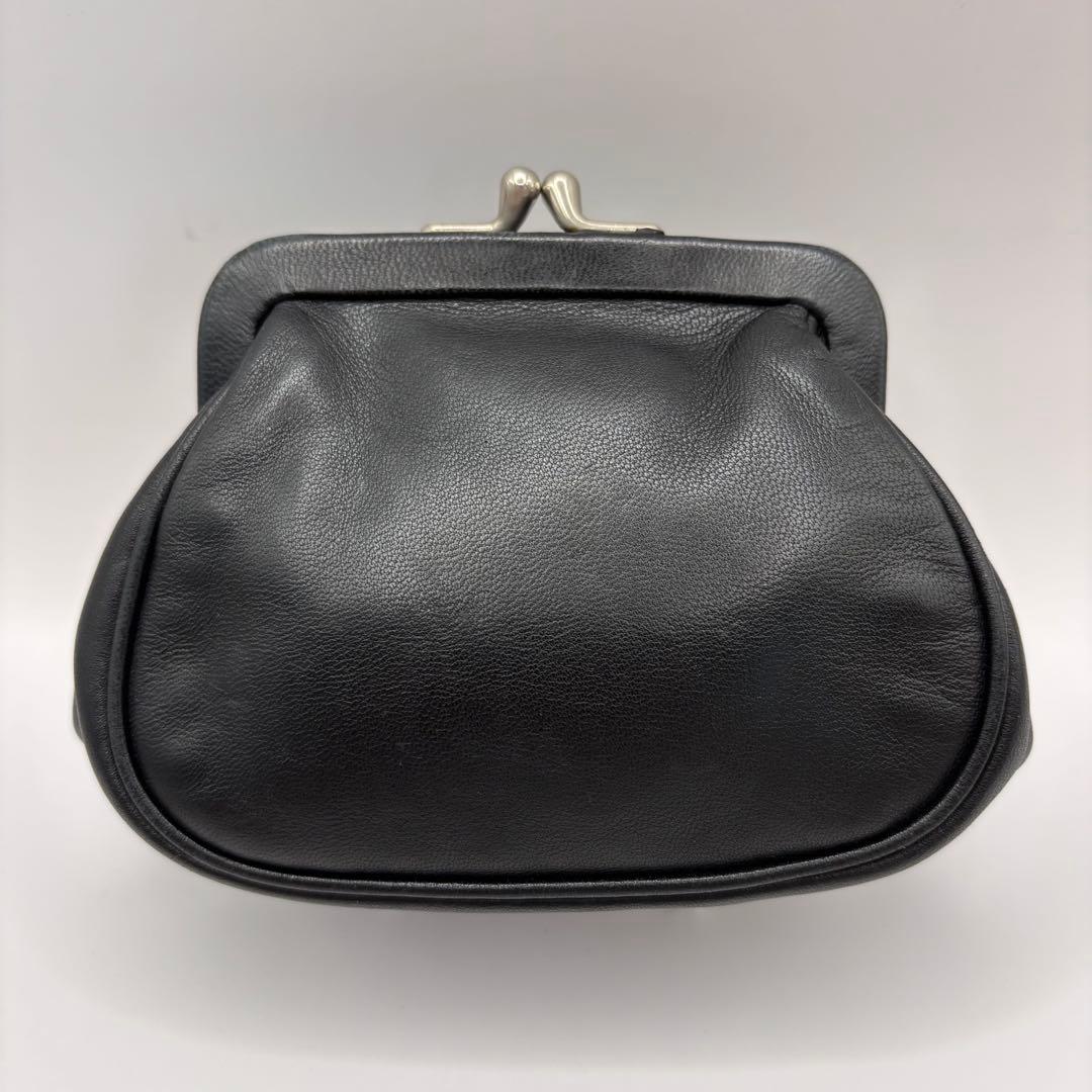 希少品　PRADA ケース　小銭入れ　ポーチ　ブラック　レザー　型押し