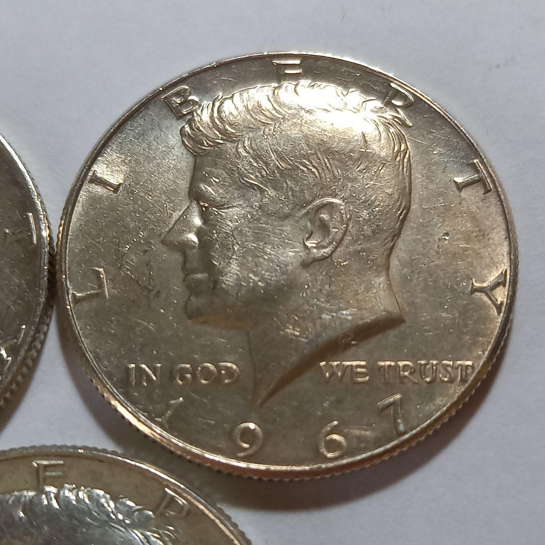 銀貨 1967年 ケネディハーフダラー 5枚set 量目51.62g