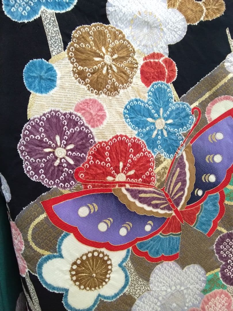 振袖フルセット、正絹絞り、落款、成人式、重ね襟、帯揚げ帯締め、西陣袋帯、襦袢