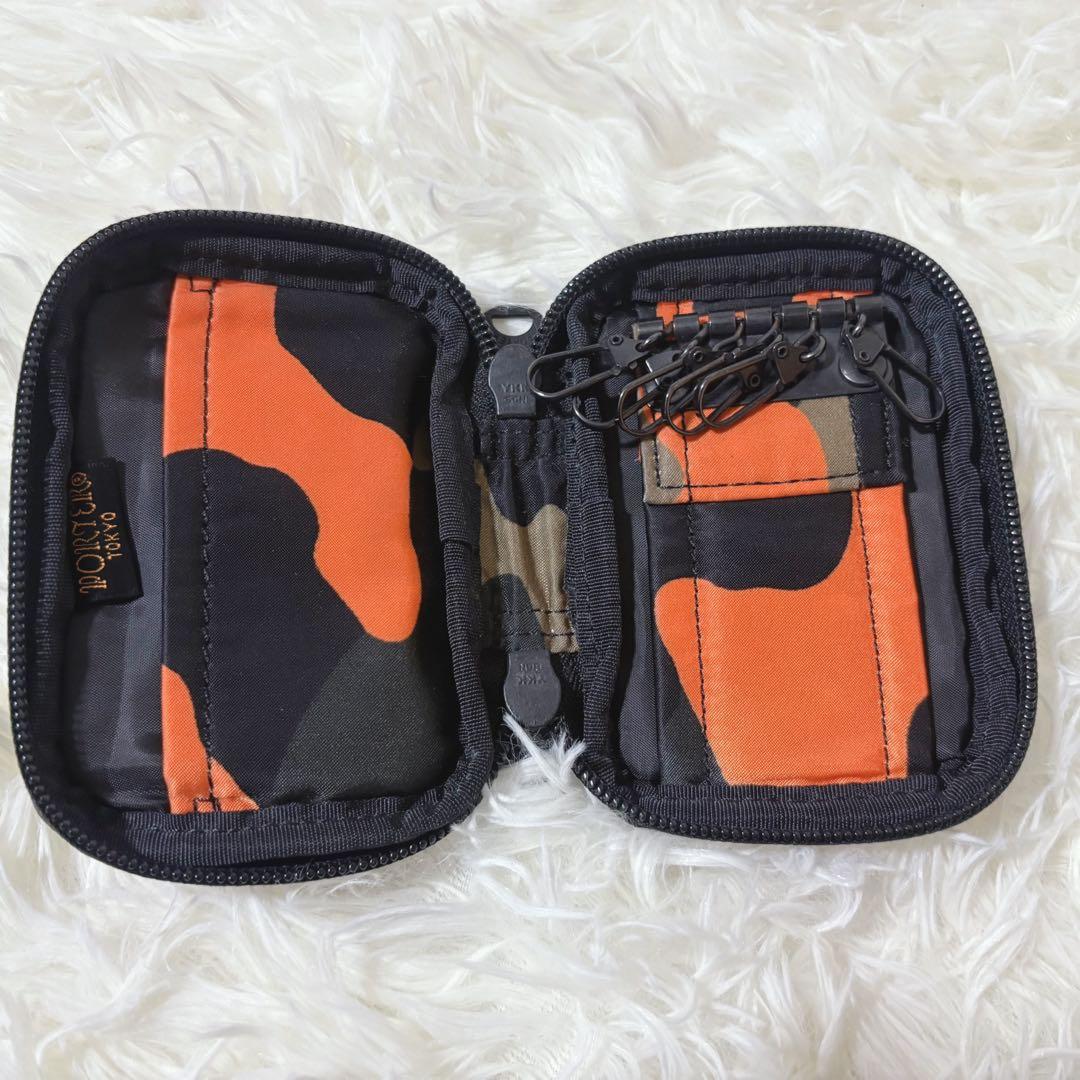 【美品】PORTER / PS CAMO キーケース パスケース カモフラ 黒