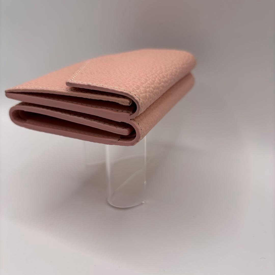 BONAVENTURA 三つ折り財布　ピンク　レザー　スモールウォレット　財布