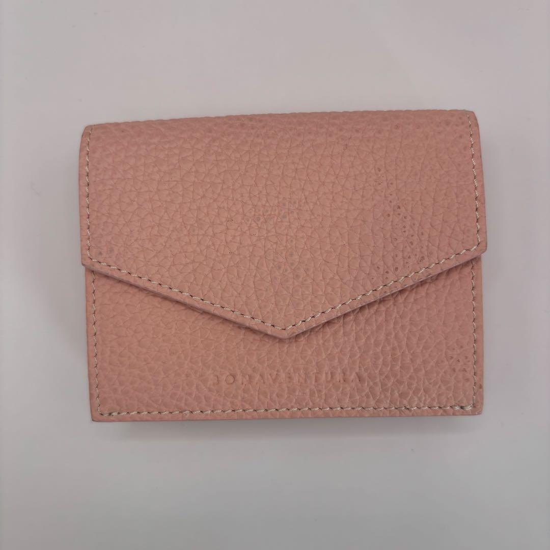 BONAVENTURA 三つ折り財布　ピンク　レザー　スモールウォレット　財布