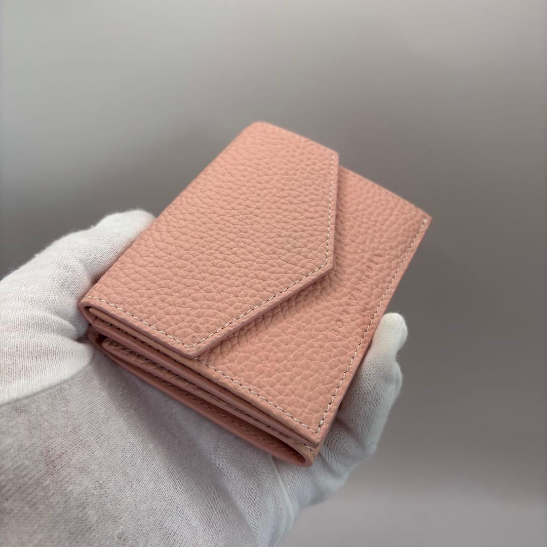 BONAVENTURA 三つ折り財布　ピンク　レザー　スモールウォレット　財布