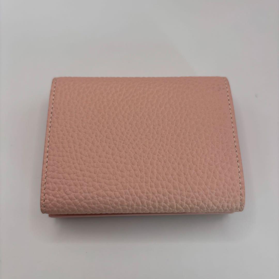 BONAVENTURA 三つ折り財布　ピンク　レザー　スモールウォレット　財布